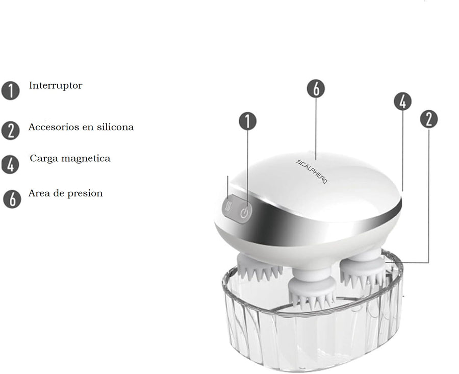Masajeador Capilar  para Estimulación y Crecimiento del Cabello