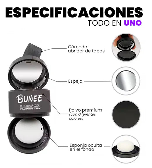 Bunee Incrementador Corrector De Cabello ( Cubre Canas )