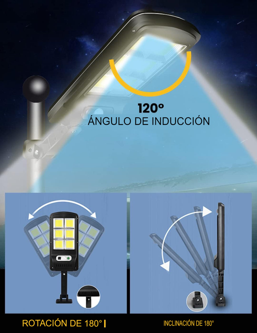 Farola Solar 120LEDs con Sensor de Movimientos