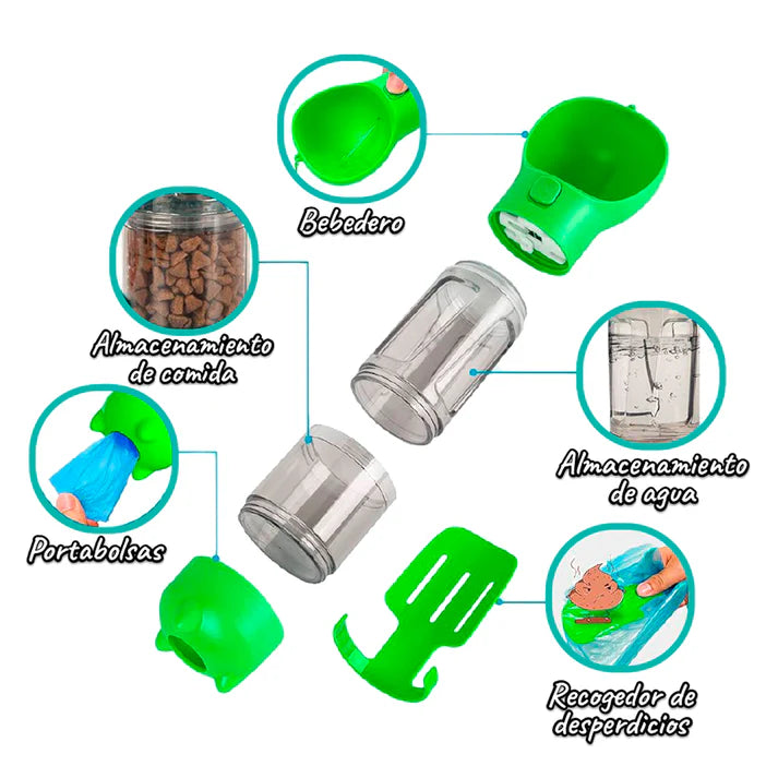 Botella Portatil 3 En 1 Multifuncional